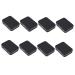 NUOBESTY 8pcs Box Jewelry Boxes Square Containers with Lids Food Rectangular Tin Cans Candy Box Rectangle Size 2 Black
