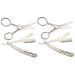 Beavorty 4 Pieces Barber Shaving Tools Mustache Scissors Manual Razor Stainless Steel Old Fashioned Shaving