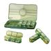 Weekly Pill Organizer 3/4 Times A Day Large Capacity Pill Case with 21/28 Cells Push Button 7 Day Pill Box for Vitamin/Cod Liver Oil/Supplements (Translucent Green 28 Cells) Translucent Green 28 cells