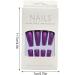 AUklOPVZZ 1 Set French Tip Press on Nails Solid Color Extension Shimmer Fingernails Decals Full Cover Salon Gifts Manicure Kit H33-deep purple jelly glue - Buy Online on GoSupps.com