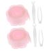 NOLITOY 2 sets with Pink Pastes Double Trace Lace Traceless Eyelid Beauty Supplies Tweezer Pattern Tapes