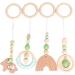 Baby Sensory Toys Set - 4 Parts Stroller Ornaments & Rattles for Play Gym | Heart Hanging Decorations for Home - Buy Online on GoSupps.com