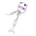 Besreey Eyelash Curlers for Makeup Precision Fish Tail Shape Lash Curler with Comb Teeth Ergonomic Eyelash Tools Beautiful Portable Makeup Supplies for Eye-Opening Lifted Lashes A4 Chrome Plated With Purple Comb Purple Mermaid
