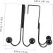 GLEAVI 2pcs Coat for Outdoor Home Hook Multi-Functional Double Punch- Door Hanging 14x9cm Black - Buy Online on GoSupps.com