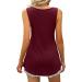 SUNYUAN Women's V-Neck Ruched Tank Top - Wine X-Large - Buy Online on GoSupps.com