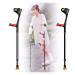 Adult Crutches Elderly Crutches Open Cuff Crutches Fracture Walker 10 Levels Height Adjustable Folding Crutches Unisex Lightweight Walker Convenient Independence