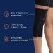 Tommie Copper Performance Compression Knee Sleeve | Knee Brace for Joint Support | Men & Women | X-Large Black with Tonal Stitch - International Shipping Available - Buy Online on GoSupps.com