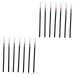 FRCOLOR 100 Pcs Disposable Eyeliner Brush Makeup Liquid Eyeliner With Hat 10x0.3cmx2pcs Blackx2pcs