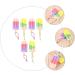 MILISTEN Ice Cream Shaped Bath Sponge Pouf Shower Set - 6Pcs with Short Handle | Unisex Bathroom Supply - Buy Online on GoSupps.com