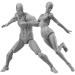Jointed Mannequin Drawing Figures Set - Gray Artist Manikin Blockhead for Sketching & Painting - Male+Female Models - Buy Online on GoSupps.com