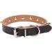 Adjustable Genuine Cow Leather Pet Collar for CatsDogs - Black Spiked Rivet - Medium Size 10.5-13 - Buy Online on GoSupps.com