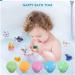 Bath Bombs for Kids with Toys Inside - 12 Handmade Bubble Fizzies with Surprise Sea Animals Toys - Gentle, Moisturizing, and Safe for Girls and Boys (Toy May Vary) - Buy Online on GoSupps.com