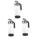 Alipis 3pcs Automatic Opening and Closing Oiler Glass Vinegar Pot Oil Container Syrup Bottle Soy Sauce Bottle Vinegar Container Soy Sauce Container Oil Bottle Stainless Steel Olive Oil Pp 22X7X7CMx3pcs As Shownx3pcs