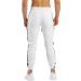 PIDOGYM Men's Slim Striped Athletic Jogger Pants, White, Size Medium - Buy Online on GoSupps.com