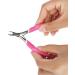 Stainless Steel Nail Art Cuticle Nipper Dead Skin Remover Clipper - Rose Red - Buy Online on GoSupps.com