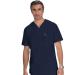 KOI Jason Henley-Neck Men's Scrub Top with 4 Pockets and Pen Slot Large Navy