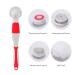 Electric Waterproof Body Shower Brush - Long Handle Skin Massager & Exfoliation Kit (Rose) - Buy Online on GoSupps.com