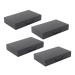 Beavorty 4pcs Box Eyeshadow Cosmetic Mini Magnetic Empty Eye Shadow Pallet Eye Shadow Box Matchbox Mirror 4.5X7.2CM Black 2
