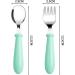 6Pcs Stainless Steel Toddler Cutlery Set for Boys and Girls - Baby Fork and Spoon Children's Utensils for Self Feeding and Learning - Blue, Green, Orange - Buy Online on GoSupps.com