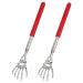 Dcniyt telescopic back scratch made of stainless steel portable ultimate pocket self-massage device for difficult itching red 2 pieces