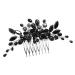 Housoutil Hair Accessories for Women Rhinestone Flower Headpiece Bridal Side Comb Women Hair Side Comb Wedding Hair Side Comb Decor Tiara Hair Pin Christmas Crystal Hair Comb Bride