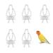 LAIYOHO 5Pcs Bird Vegetable Holder Clip Plastic Cuttle Bone Clip Bird Fruit Feeder Cuttlefish Clip Parrot Feeding Clip Bird Cage Food Holder for Bird Hamster Cockatiel Parrot Small Animals