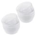 Lot de 2 Bo tes Poudre pour B b avec Houppettes Douces R cipient Portable Blanc Compact Dosage Pr cis tui Rechargeable pour Soins et Voyages B b