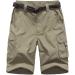 Boys Convertible Hiking Pants | Lightweight Quick Dry Zip Off | UPF 50+ Cargo Trousers Khaki 12-14 Years - Buy Online on GoSupps.com
