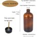 16oz Amber Glass Pump Bottles Set - Ideal for Shampoo, Essential Oils, Lotions & Cleaning Products - Includes 8 Chalk Labels & 1 Pen - Refillable Aromatherapy Oil Containers - Buy Online on GoSupps.com