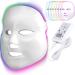 7 Color Led Facial Mask - Facial Acne Treatment Face Skin Care Therapy Daily Skin Care Mask Salon Use Device For Anti-aging Spot Scar Removal Smooth Wrinkles Fine Lines Skin Tightening