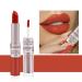 Hikaka 2 in 1 Matte Velvet Satin Lipstick & Gloss Set Double Headed Matte Finish Non-stick Cup No Fade Nude Color Long Lasting Waterproof Lip Gloss (D)
