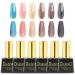 15ml UV Nail Gel Glitter Dazzling Gel Nail Varnish Hybrid Semi Permanent Base Top Coat Soal Off UV Gel Polish - (Color: Multi)