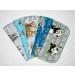 2 Ply Printed Flannel 8x8 Inches Set of 5 Save The Animals