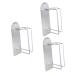 NOLITOY 3 Pcs Hair Cutter Holder Hairdressing Tool Holder Wall Blow Dryer Holder Hair Dryer Stand 15x5.5cmx3pcs Silverx3pcs