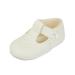 Early Days Baypods Baby Shoes for Boys & Girls Soft Soled Pre Walker Shoes Soft Faux Leather Baby Boys & Baby Girls Shoes B625 T Bar Style Shoe with Hole Punch Made in England 2 UK Child Cream