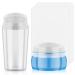 2 PCS Nail Art Stamper Kit, EBANKU Blue Clear Silicone Nail Art Stamping Transparent Soft Nail Art Jelly Stamper for Manicure Tools (2 styles)