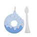 Healeved Toothbrush Silica Gel Toddler Brush Head Soft Fur 1 piece (1 pack) Blue