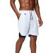 Ronony Men's Fast Drying Sports Shorts - Lightweight Jogging & Training Pants with Pockets - Perfect for Football & Fitness - M002#White - Buy Online on GoSupps.com