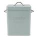 Fockety Laundry Pods Container 7.9 X 6.3 X 4.6In Stainless Steel Laundry Room Container Laundry Powder Container with Spoon Metal Detergent Pods Container for Laundry Room Light Green