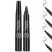 Waterproof Natural Eyebrow Pencil Precision Eyebrow Pencil Natural Fine Stroke Microblade Eyebrow Pencil Create Natural Eyebrows Easily Beautiful and Long-Lasting Waterproof Eyebrow Pencil Black