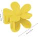 Cute Flower Claw Clip Colorful Flower Hair Clips Flower Pattern for Daughters for Hair Accessories(Light yellow) - Buy Online on GoSupps.com