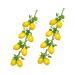 LIFKICH 2 Bunches Imitation Lemon Skewers Fake Plant Decor Hanging Lemon Decor Statue Decor Artificial Vegetable Plant Garland Yellow Garland Yellow Decor Soft Furnishings Front Door Foam