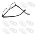 5 pairs of non -slip nose pads made of transparent silicone for glasses & sunglasses - stopper to avoid slides - ideal glasses accessories.