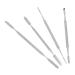 Healeved 4 pi ces B tons de Maquillage Acier Inoxydable Spatules Cosm tiques Multifonctions pour Manucure et M lange Outils Compacts Faciles Nettoyer et Transporter