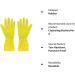 Elliott Latex Household Cleaning Gloves - Medium Yellow | Long Cuff, Soft Lining, Durable Quality - Buy Online on GoSupps.com