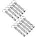 Pet training pipe 10 pieces of stainless steel adjustable dog whistles sound waves coaching pipe to stop the barking multifunction safety pipe keychain