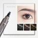 Explosive Four Forked Eyebrow Pencil Waterproof Sweatproof Durable Wild Eyebrow Non Smudging (04# Grey Brown) 04 # Grey Brown - Buy Online on GoSupps.com