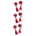 FRCOLOR 3 Pairs Hair Clip for Chinese Clothes Chinese Hair Clip Hair Clips Wedding Hair Clip Asian Hair Clip Tassel Barrettes Tiara for Tiara Child Classic Tassel Clip Red