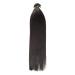 Black keratin bonding extensions made of 100% remy real hair/human hair- 50x 1g 50cm smooth strands- long hair with keratin bondings U-tip as hair extension and hair sealing: color #1 black