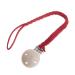 Lisanl pacifier chain for babies leather pacifier holder pacifier chain red